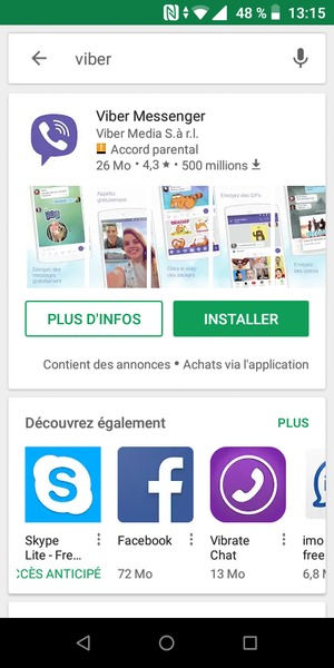 Sélectionnez l'appli