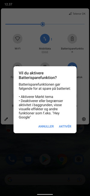 Vælg AKTIVÉR
