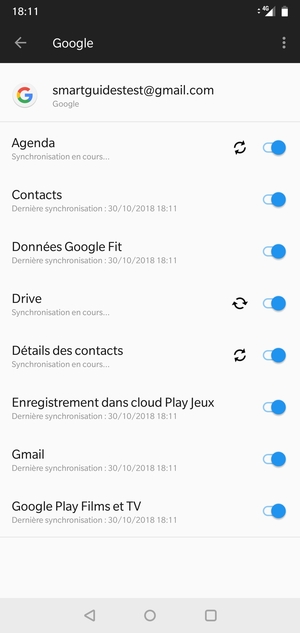 Vos informations seront synchronisées