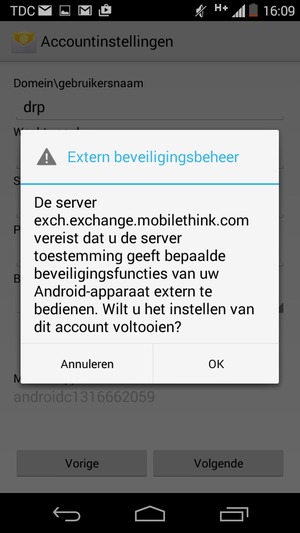 Selecteer OK