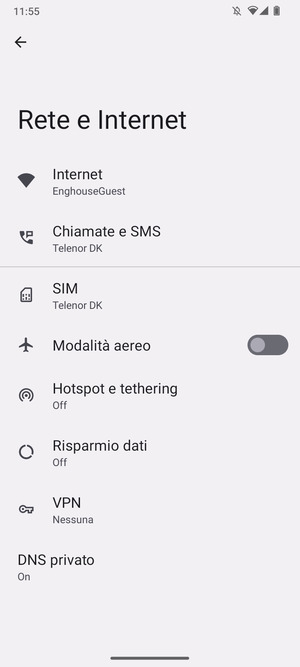 Seleziona SIM
