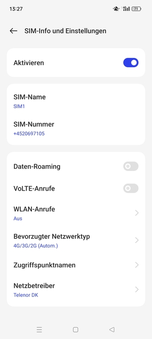 Um das Netzwerk zu wechseln, falls Probleme auftreten, wählen Sie Netzbetreiber
