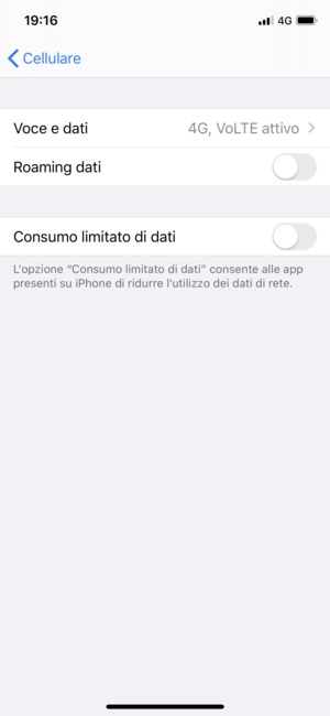 Seleziona Voce e dati