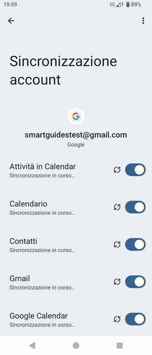 Le tue informazioni verranno sincronizzate