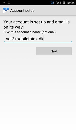 Give your account a name and select Next