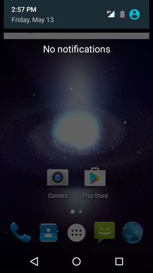 Slide down the top menu again