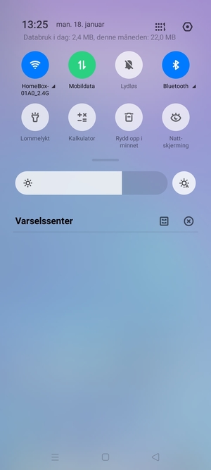 Dra ned toppmenyen igjen