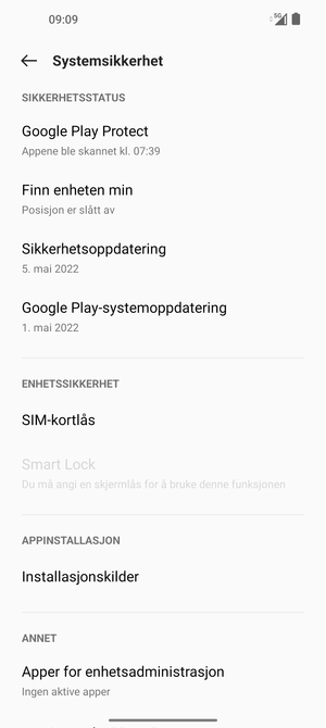 Velg Sikkerhetsoppdatering