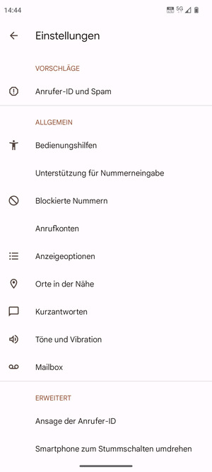 Wählen Sie Mailbox