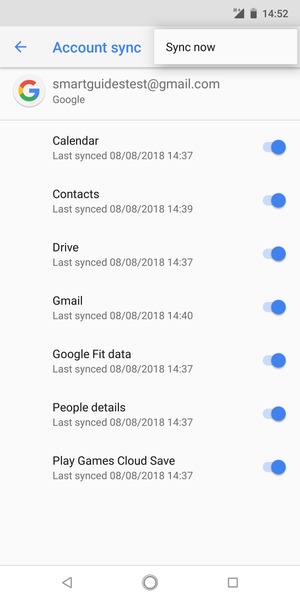 Select Sync now