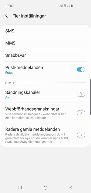 Välj SMS