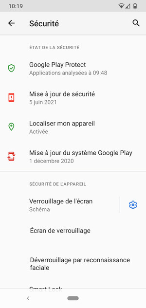 Votre téléphone est maintenant sécurisé par un écran de verrouillage