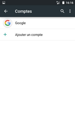 Sélectionnez Google