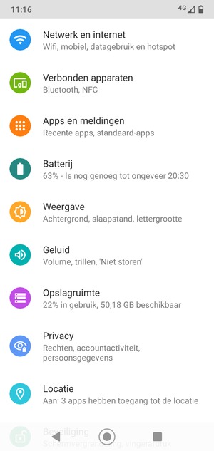 Selecteer Netwerk en internet