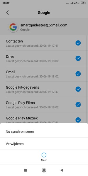 Selecteer Nu synchroniseren
