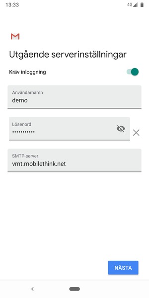 Ange utgående serveradress