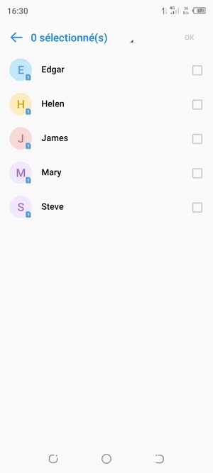 Sélectionnez le bouton Menu