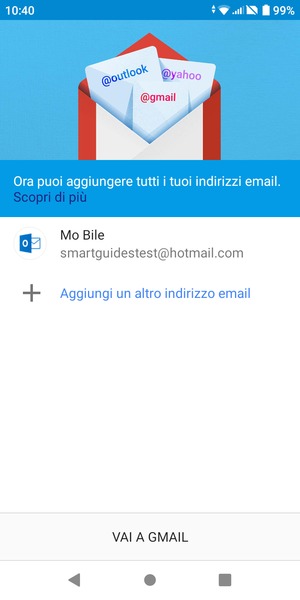 Seleziona VAI A GMAIL
