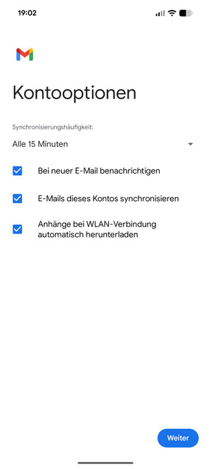 Wählen Sie Weiter