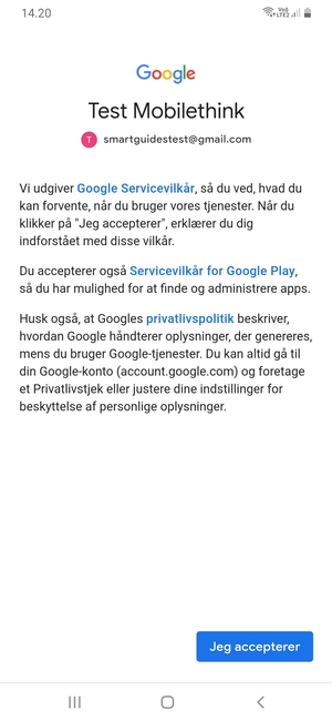 Vælg Jeg accepterer