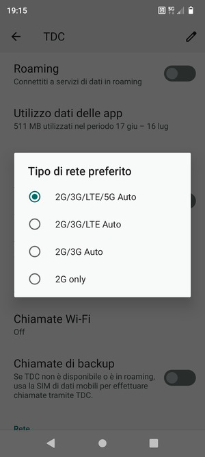 Seleziona la tua opzione preferita
