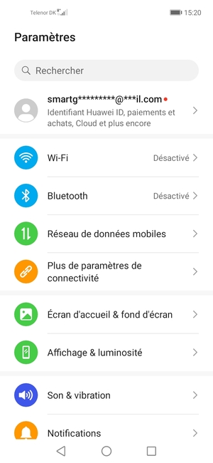 Sélectionnez Réseau de données mobiles