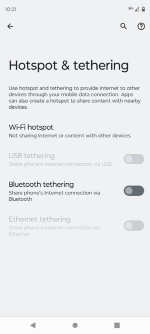Select Wi-Fi hotspot