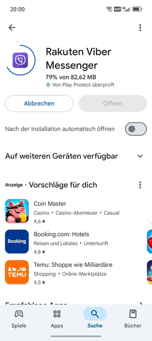 Warten Sie, bis der Installationsprozess  beendet ist