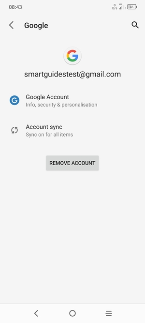 Select Account sync