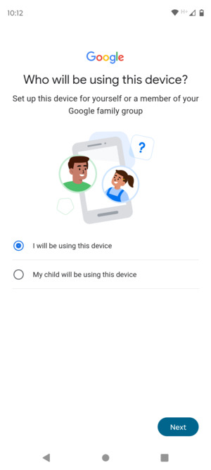 Select your preferred option and select Next