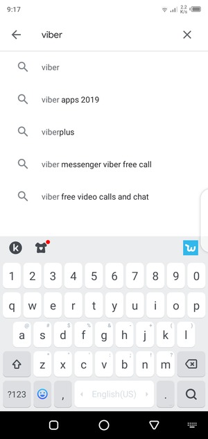 Enter the app name and select Search