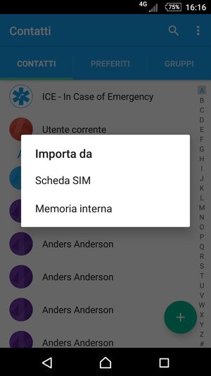 Seleziona Scheda SIM