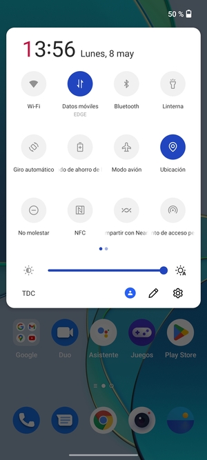 Desactive Ubicación