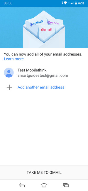 Select TAKE ME TO GMAIL