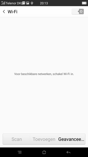 Schakel Wi-Fi in
