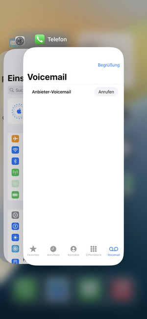 Apps nach oben streifen, um sie zu schliessen. Dies wird Batterie sparen.