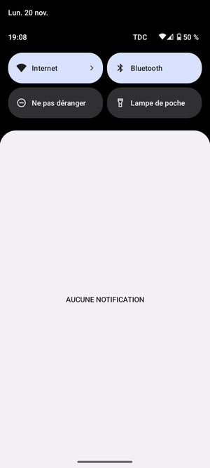 Déroulez à nouveau le menu du haut