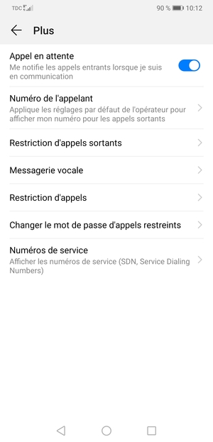 Sélectionnez Messagerie vocale
