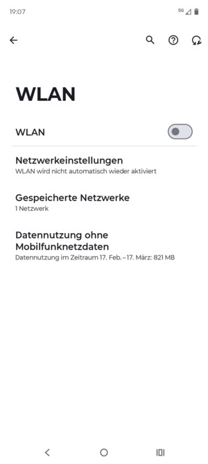 Schalten Sie WLAN ein