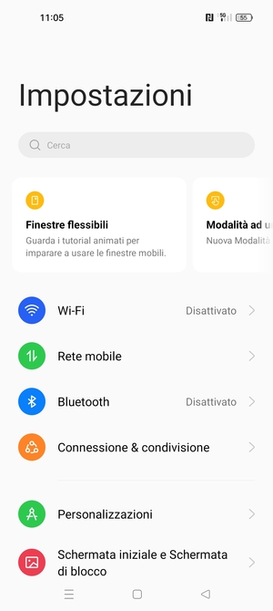 Seleziona Connessione & condivisione