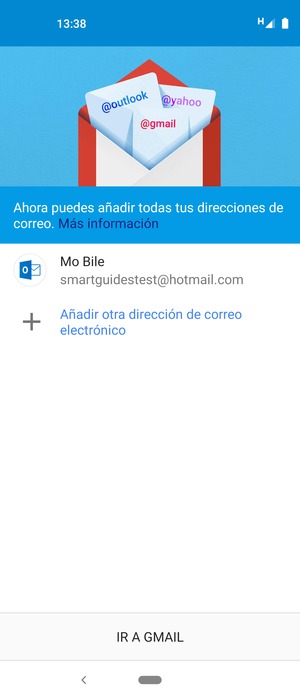 Seleccione IR A GMAIL