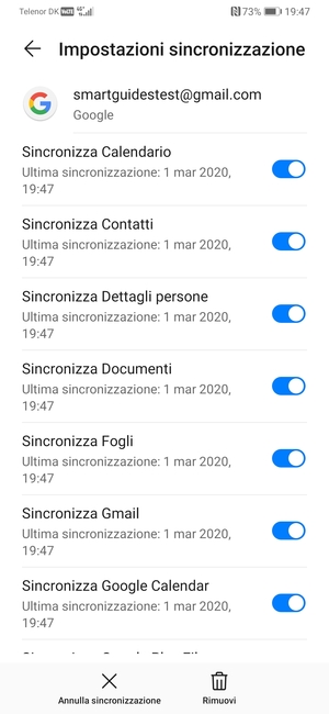 Le tue informazioni verranno sincronizzate