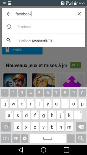 Saisissez le nom de l'appli et sélectionnez Rechercher
