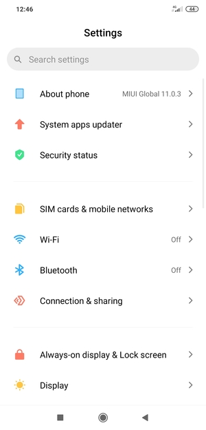 Select Connection & sharing