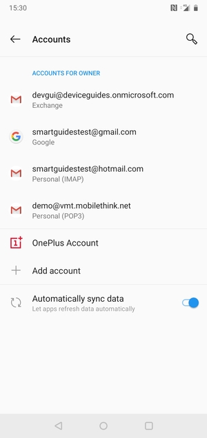 Select your Google account