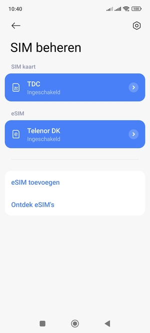 Uw eSIM is nu geactiveerd
