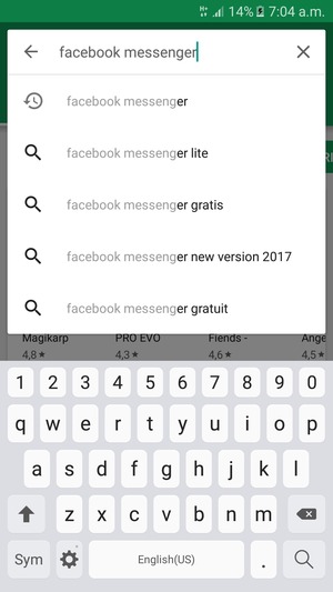 Voer de app-naam in en selecteer Zoeken