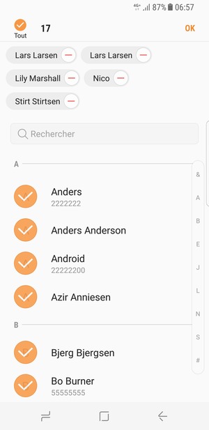 Sélectionnez OK
