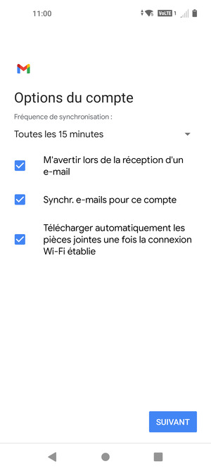 Sélectionnez SUIVANT