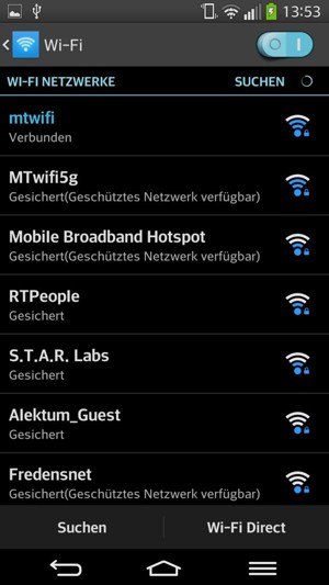 Sie sind nun mit dem WLAN-Netzwerk verbunden